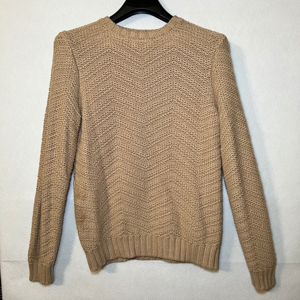 Truth by Republic Tan Texture Knit Fall Cozy Cottage Coastal Fisherman Sweater M